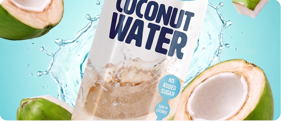 Coconut water, turned all the way up.